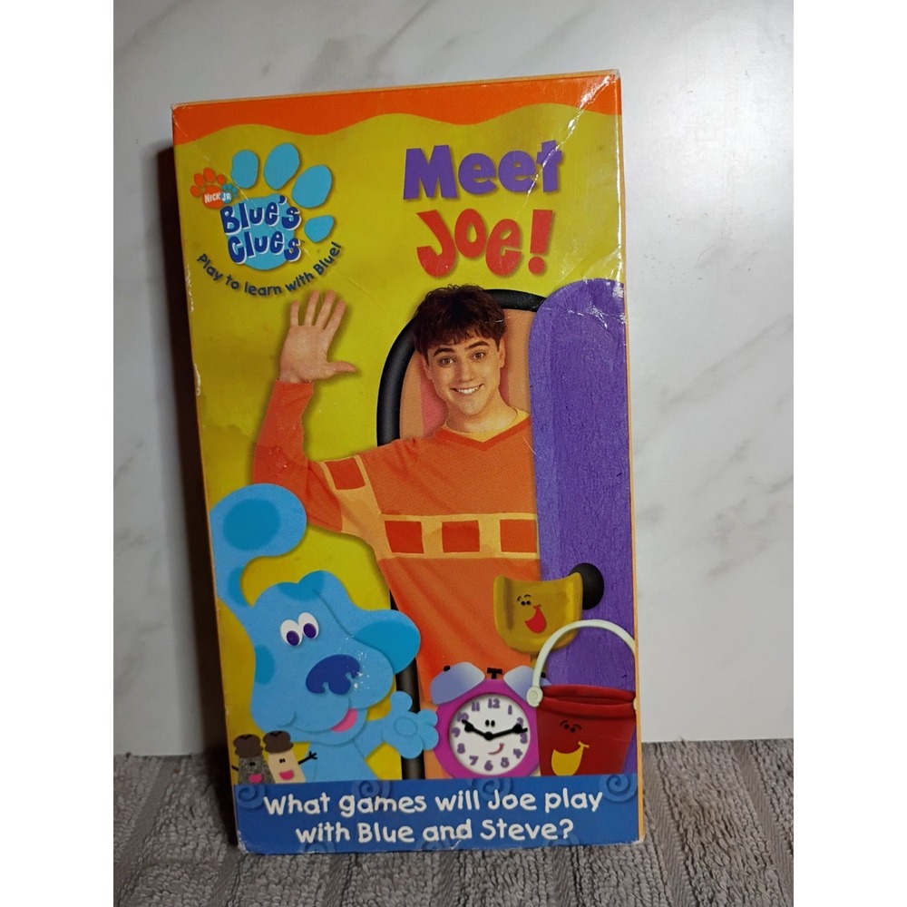Blues Clues Meet Joe! VHS 2002 Nick Jr Nickelodeon Paramount 87691 Steve Joe
